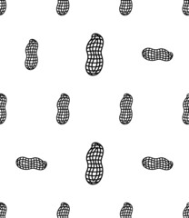 Peanut Icon Seamless Pattern, Groundnut Icon, Goober Icon, Monkey Nut Icon, Arachis Hypogaea