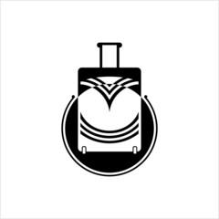 Suitcase Icon, Hard, Soft Case Luggage