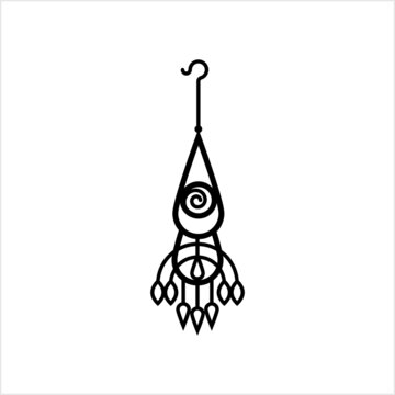 black earring design on white background clip art preview