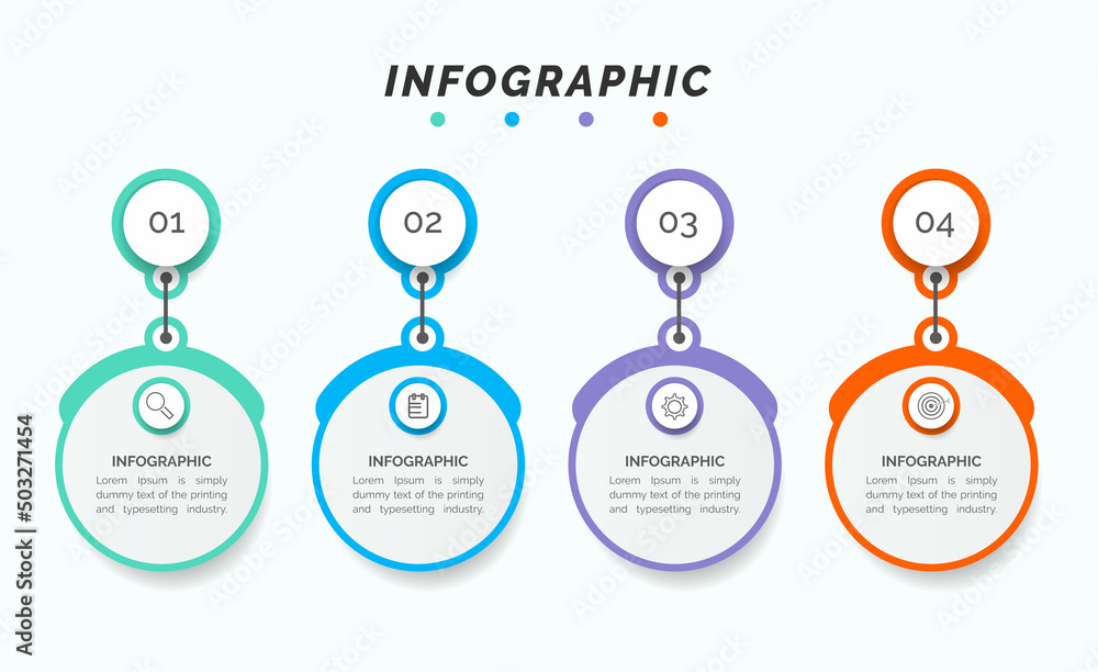 Poster infographic elements data visualization vector design template. can be used for steps, options, busi