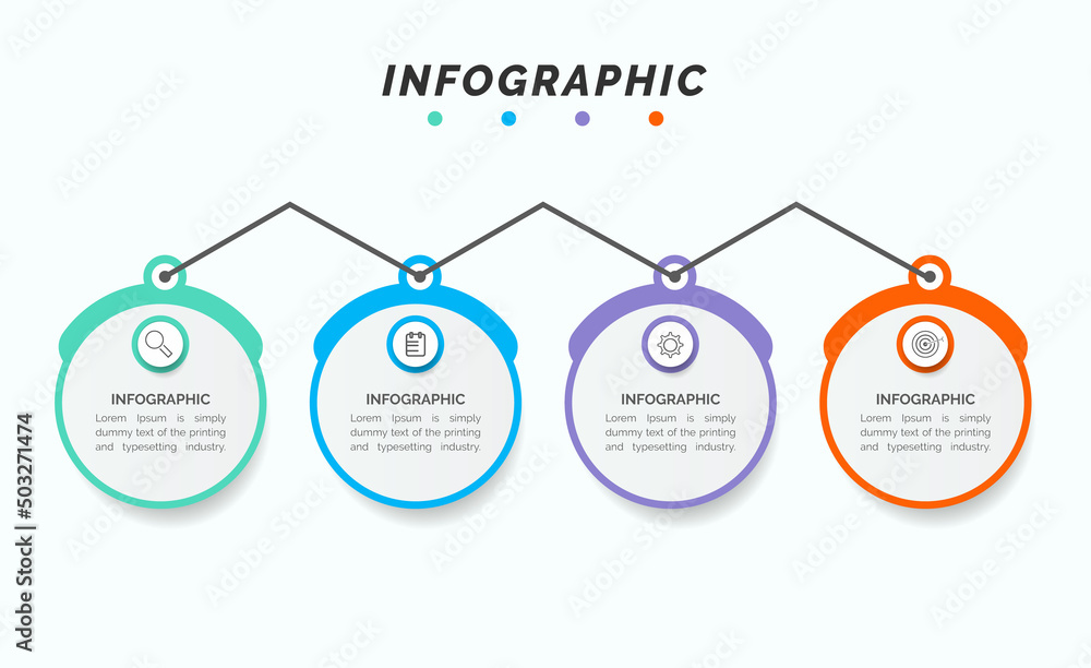 Poster infographic elements data visualization vector design template. can be used for steps, options, busi
