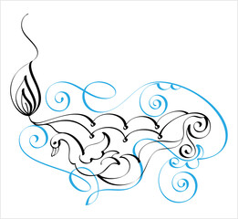 Diwali Diya Pen Ink Style M_2204014