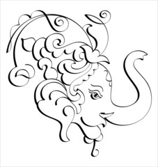 Ganesha Pen Ink Style M_2204010