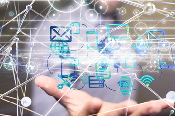 conference Digital Network and data concept 3d