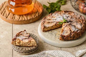 apple pie on a plate
