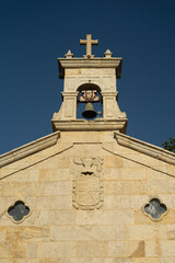 Fototapeta na wymiar Romanic bell tower of a small church