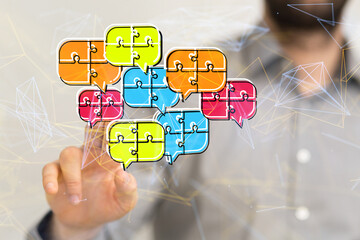 speaking bubble communication conference Digital Network