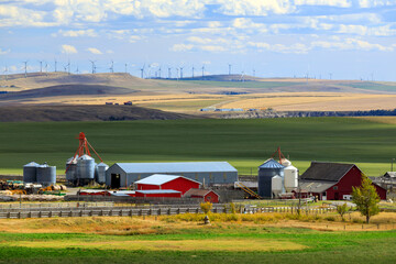 Farm Farmland Ranch Lundbreck Canadian Prairies Alberta Canada