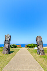春の角島灯台公園　山口県下関市　Tsunoshima Lighthouse Park in Spring. Yamaguchi-ken Shimonoseki city.
