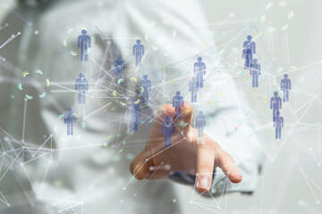 conference Digital Network and data concept