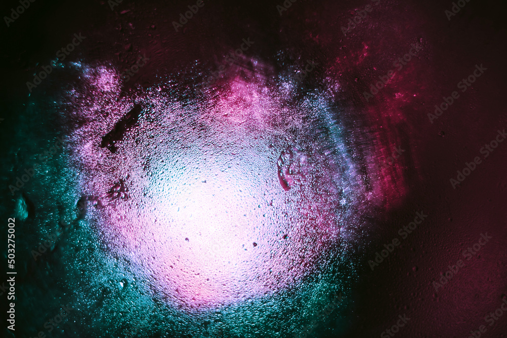 Poster abstraction multi colored water drop. background pattern for design.
