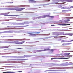 Watercolor background, purple and pink stripes,brushstrokes, bright colored abstract ornament, similar to the sea, designer background, suitable for textiles and frames,