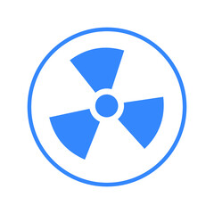 Fototapeta premium Air, fan icon. Blue vector design.