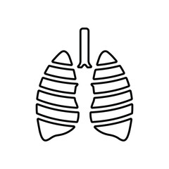 Organ, anatomy icon. Outline vector art.