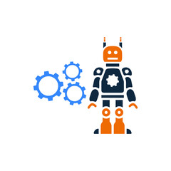 machine, Robot icon. Simple editable vector graphics.