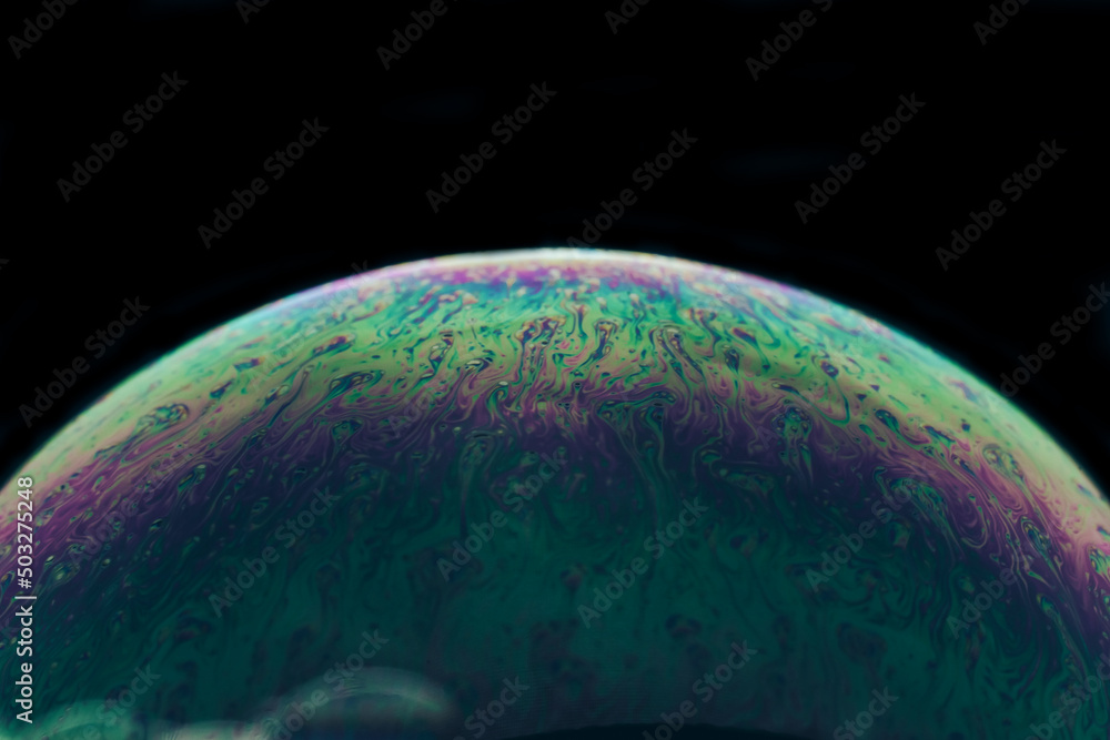 Fototapete Soap Bubble Ball abstract background texture semicircle.  Beautiful background pattern texture for designModel of Space or planets universe cosmic.