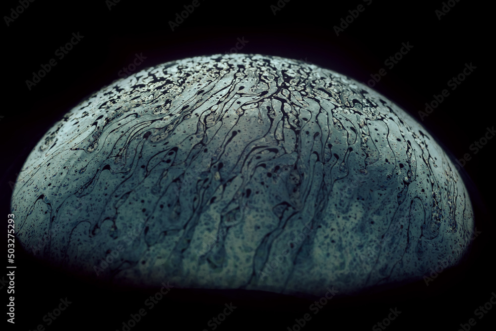 Fototapete Soap Bubble Ball abstract background texture semicircle.  Beautiful background pattern texture for designModel of Space or planets universe cosmic.