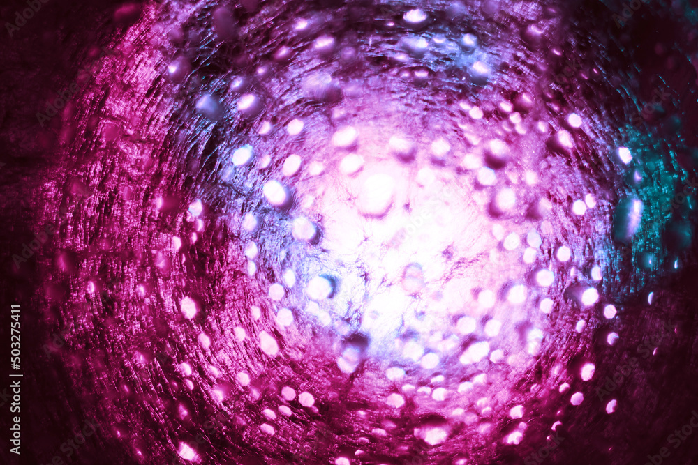 Poster abstraction multi colored water drop. background pattern for design. macro photography view.