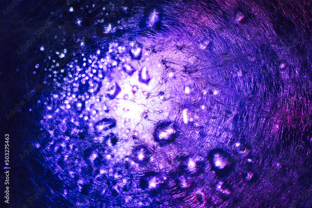 Poster abstraction multi colored water drop. background pattern for design. macro photography view.