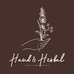 Herbal Logo Concept Vector for Natural Health Logo