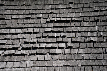 old wooden roof tiles