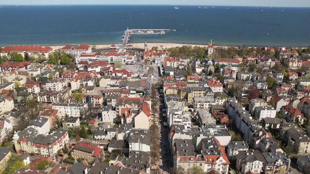 Sopot, City, Hyperlapse beach, church.