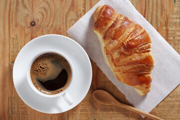 Croissant and coffee
