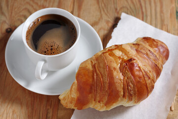 Croissant and coffee