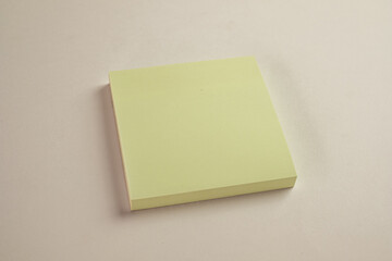 Yellow Stack Sticky note on white background.