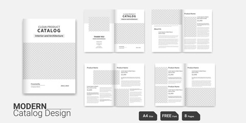 Fototapeta na wymiar Clean Product Catalog Design Architecture Catalog Design Interior Catalog Design Catalog Layout