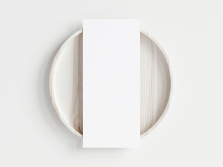 menu card mockup, blank white paper mockup, 3d render