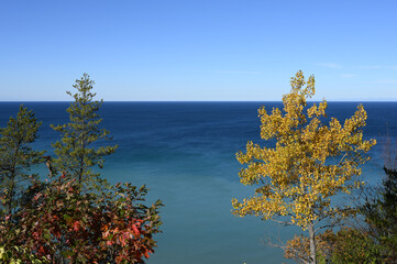 Lake Michigan shoreline in early fall