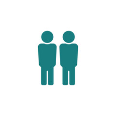 simple man icon on white background