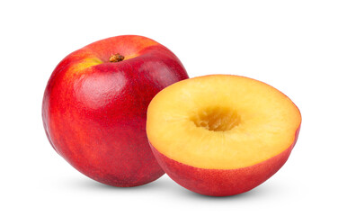 Nectarine isolated on white