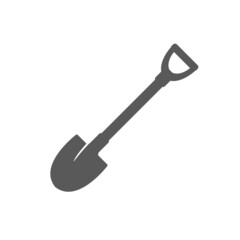 vector illustration of shovel, garden tools and construction icons.
