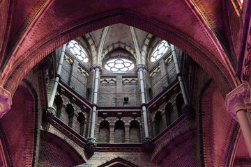 Amsterdam Posthoornkerk Church Interior View with Dome, Netherlands © Monica