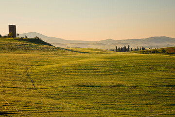 Obraz premium Val d'Orcia, Toscana. Panorami