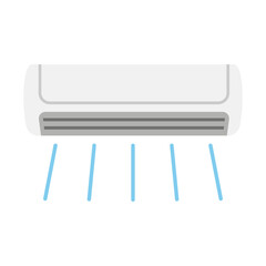 Air conditioner icon. Room cooling. Cooling breeze blows cold.