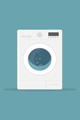 washing machine for home or laundry machine isolated on white background