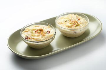 Semiya payasam or shewai or sewai Khir or seviyan Kheer is a Indian sweet made with vermicelli, milk, ghee, sugar or jaggery, raisins and nuts