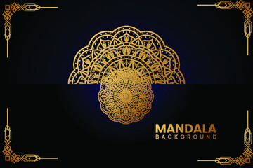 Obraz na płótnie Canvas Elegant Luxury mandala background with gold decorations