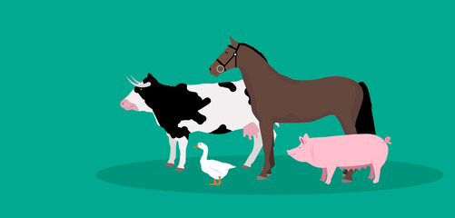 animali, fattoria, veterinario, 