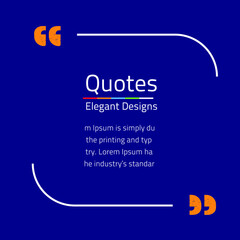 Quotation speech. Quote box frames amazing color
