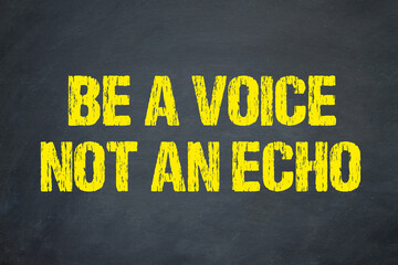 Be a Voice not an Echo