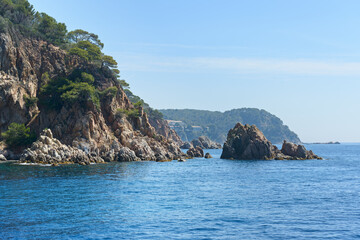 Fototapeta premium View towards Tossa de Mar from El Blancall Petit, Catalonia.