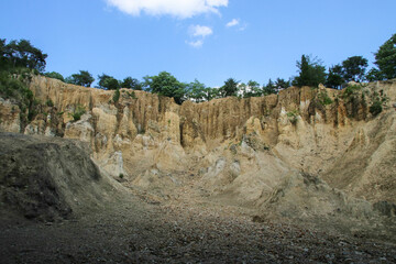 徳島県阿波市　阿波の土柱の風景
