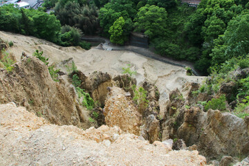 徳島県阿波市　阿波の土柱の風景

