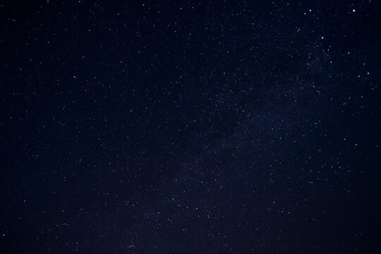 view on stars in dark blue night sky