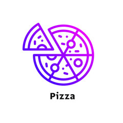 icon Purple gradient color for food and sweets