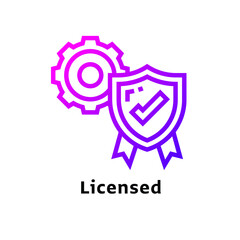 icon Purple gradient color for business developing designs